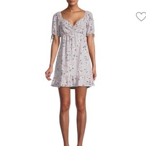 Socialite tie sleeve mini dress M